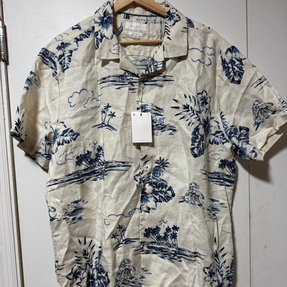 Porter and Ash - 100% Linen Short Sleeve Button Up